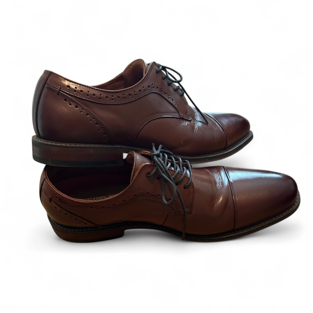 Stacy Adams Rich Brown Leather Oxfords Size 10.5W